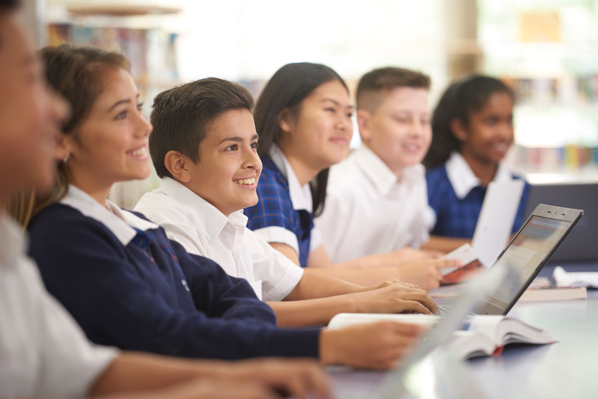 Students with hearing impairments.